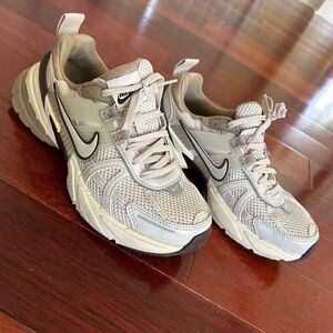 Nike Beige and Brown Mesh Trainer Sneakers V2K